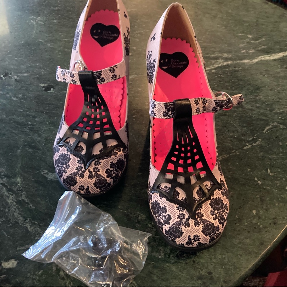 Hot Chocolate design spider web heels